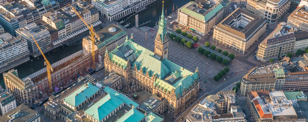 Luftbild Hamburger Rathaus