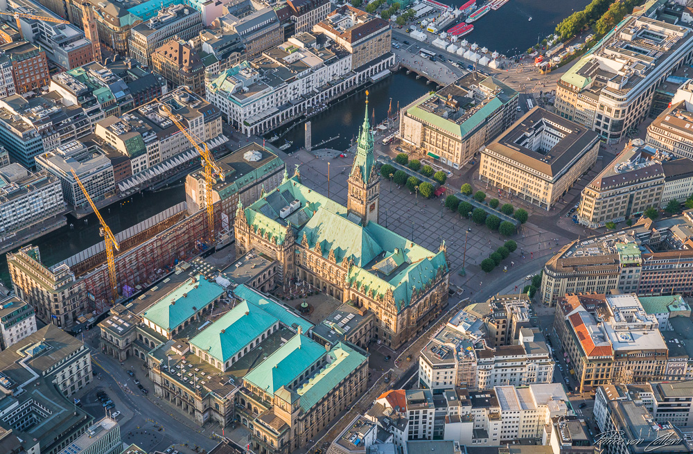 Luftbild Hamburger Rathaus