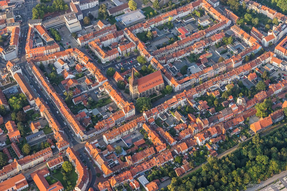 Luftbild St. Lamberti Kirche Hildesheim